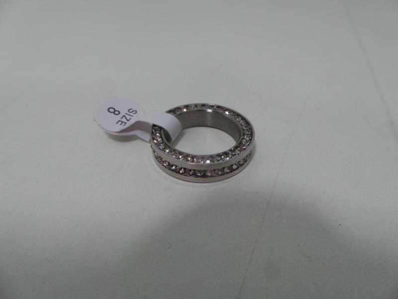 Silberring mit Zirkonen gr. 8