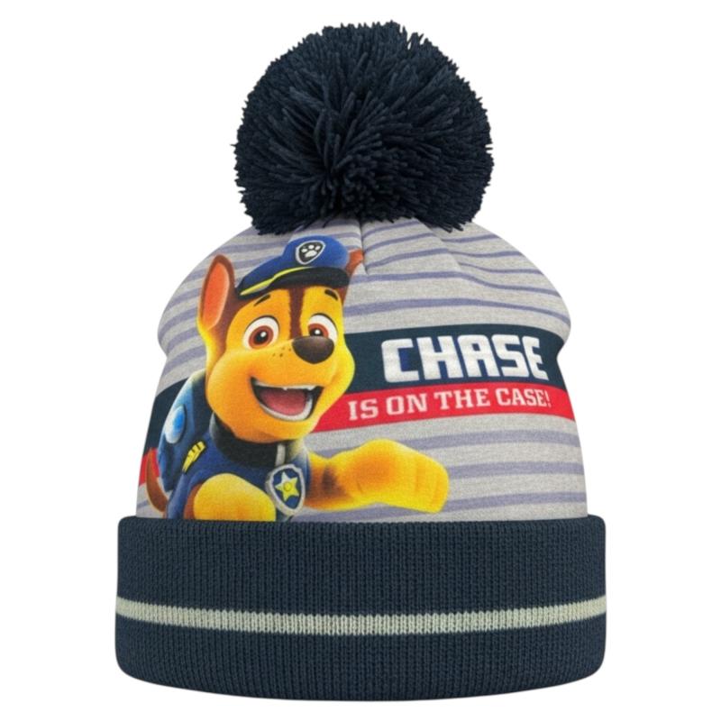 PAW PATROL 46850 - Kinder Winter Set Gr. 51/54 cm Bommel-Mütze und Handschuhe