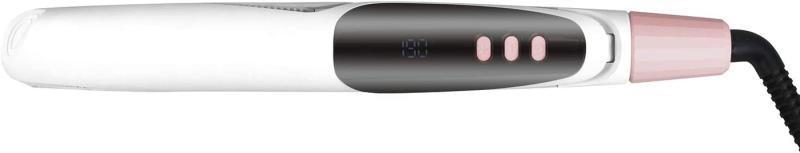 MAXXMEE Hairstyler Curl & Straight | 3in1 Hair Styler mit geschwungenen Stylingplatten |LED-Display [weiß/rosegold]