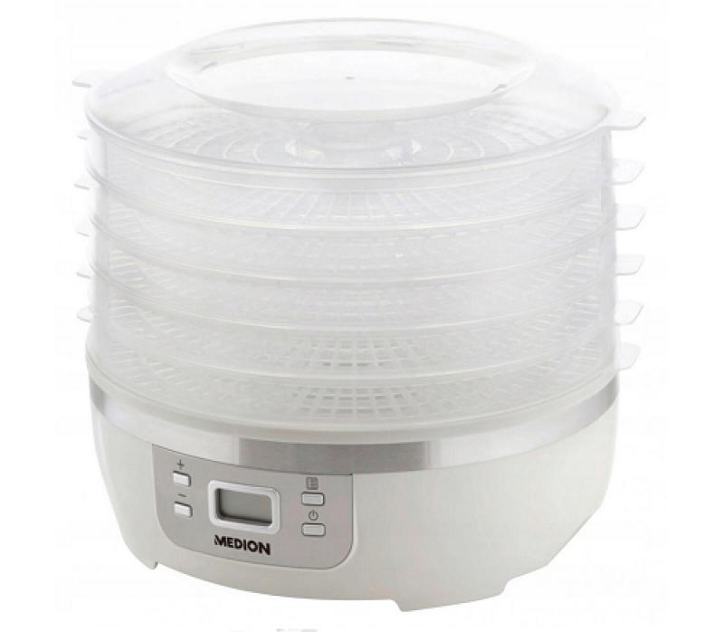 MEDION ® MD 19357 Dörrautomat LCD Display 350 Watt - 5 Stapelbare Aufsätze