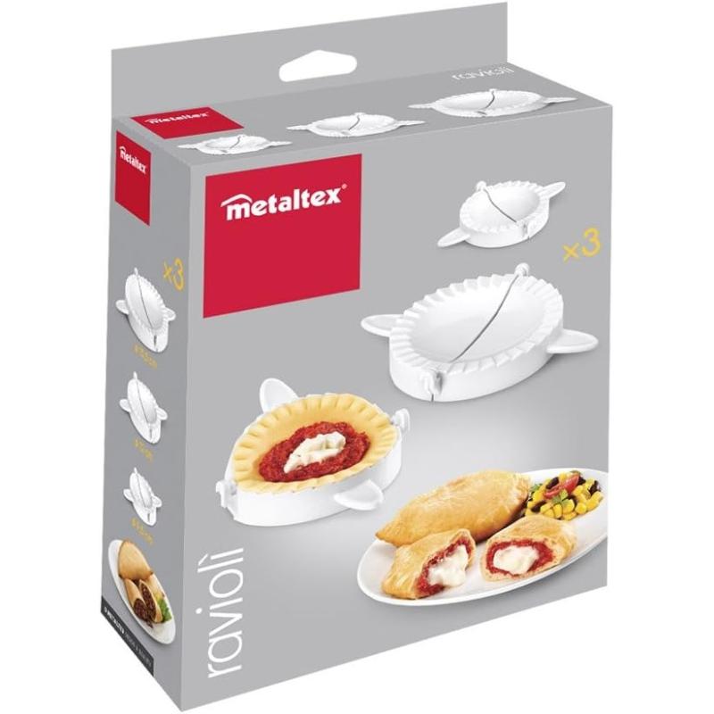 Metaltex Ravioliformer Maultaschenformer 3er Set 9,12,15 cm