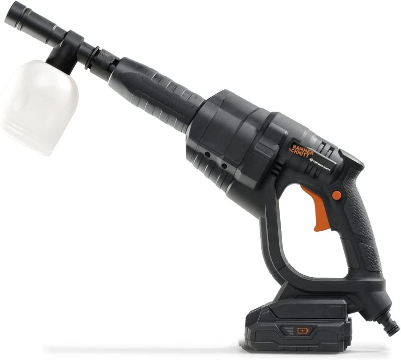 HAMMERSCHMITT 20-V-Akku-Druckreiniger verwendbar als Druckreiniger, zum Ausbringen von Reinigungsmitteln und zur Bewässerung