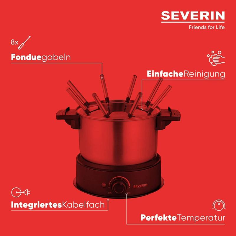 Severin Fondue FO2470- alle Fondue-Arten, inkl. 8 Gabeln