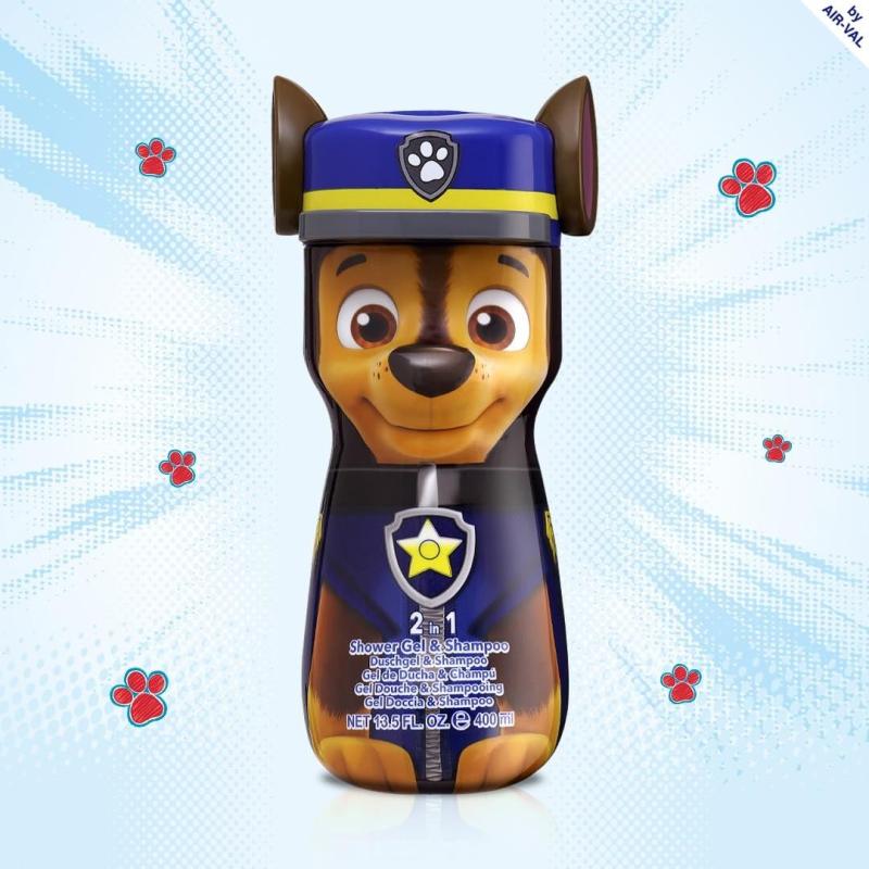Paw Patrol 2in1 Duschgel & Shampoo (400 ml) 3D Figur  - CHASE