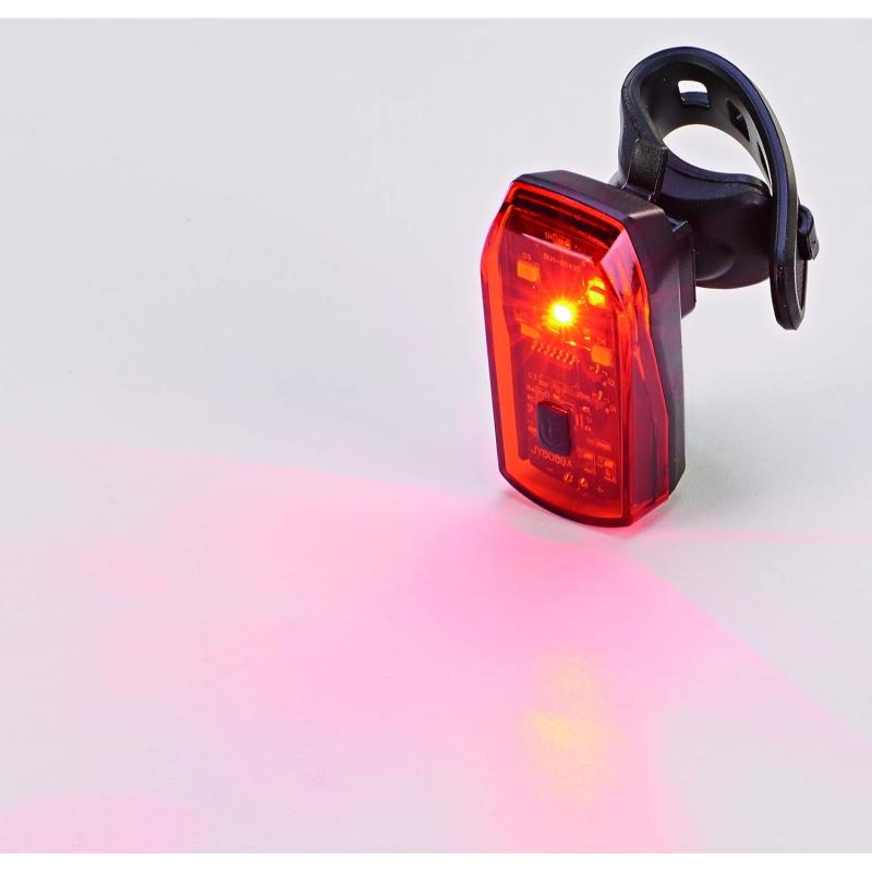 Prophete Fahrrad LED-Batterierücklicht, mit Bremslichtfunktion, mit Silikonhalter
