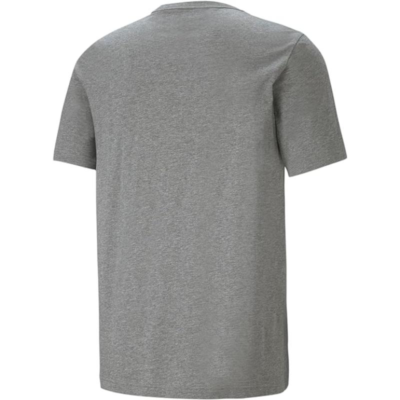 PUMA Herren T-Shirt Essentials Tee – Rundhals-Kragen Logo Heather GRAU - XL