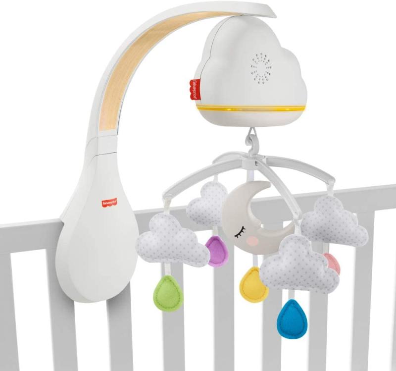 Fisher-Price GRP99 - Traumhaftes WolkenMobile und Spieluhr mit Geräuschsensor