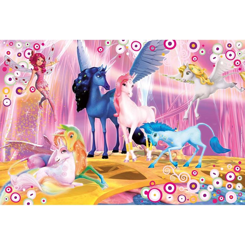 Schmidt Spiele 56510 Mia & Me, 4 Kinderpuzzle im Metallkoffer, 2x60 und 2x100 Teile