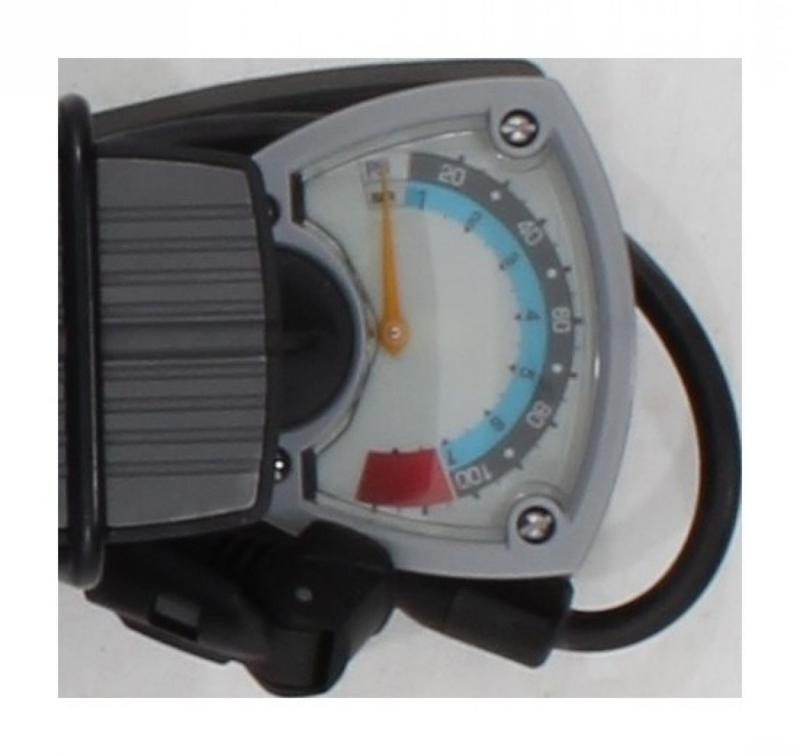 Fischer Luftpumpe Standpumpe Fahrradpumpe Fupumpe mit Manometer inkl. Adapter 