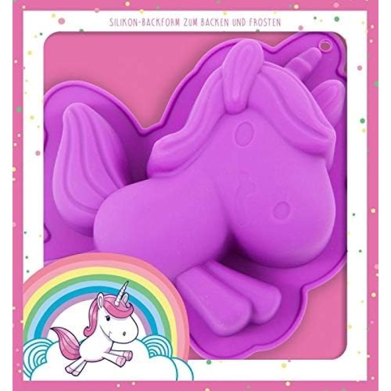 pos EINHORN Silikon-Backform zum Backen + Frosten ca. 24 cm