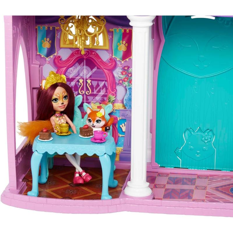 Enchantimals HCG59 - Royals Ballzauber Schloss (ca. 66 cm groß), 19 Teile, mit Felicity Fox & Flick Tierfigur, Spielzeug ab 4 Jahre