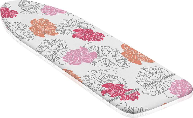 Leifheit Bügeltischbezug Cotton Comfort Universal, für Bügelflächen bis max. 140 x 45 cm, mit extra dicker Polsterung, elastischem Gummizug