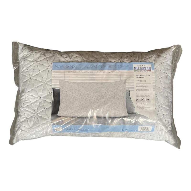 RELAXSAN Nackenstützkissen Kopfkissen 100% Visko-Schaum 45 x 75 cm Höhe 9 cm atmungsaktiv & allergikergeeignet