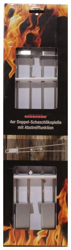 EUROHOME Schaschlikspiee Grillspiee Fleischspiee 4er-Set  