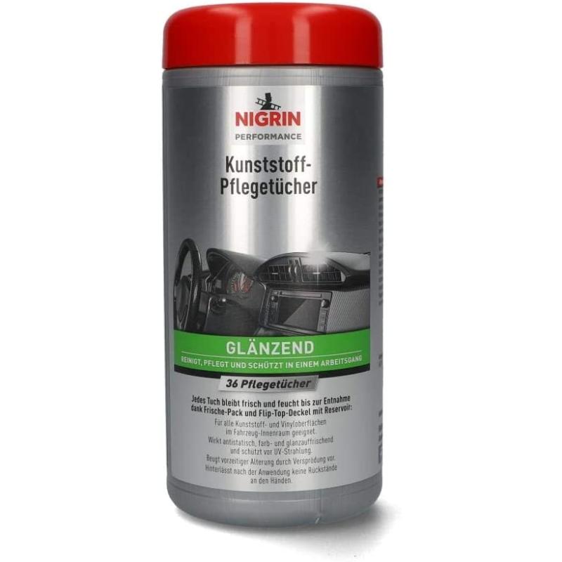 NIGRIN Kunststoff-Pflege-Tücher GLÄNZEND Inhalt 36 Stück