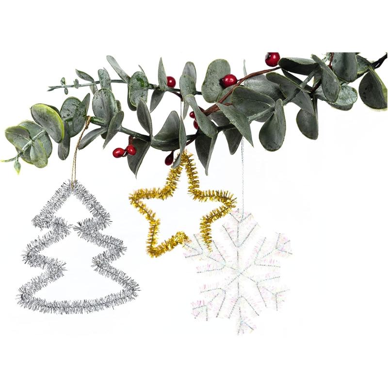 folia 93503 - Chenilledraht Bastelset "Winter" für Kinder und Erwachsene, wiederverschließbares Täschchen mit vielen Utensilien zum Gestalten kleiner Chenille-Figuren