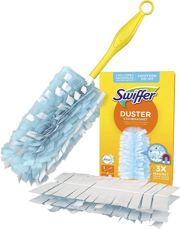 Swiffer DUSTER Staubmagnet mit Febreze Frische, Staubwedel + 3 Tücher