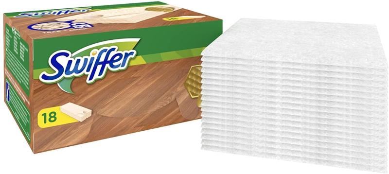 Swiffer Bodenwischer Trockene Bodentücher (18 Tücher) für Holz & Parkett