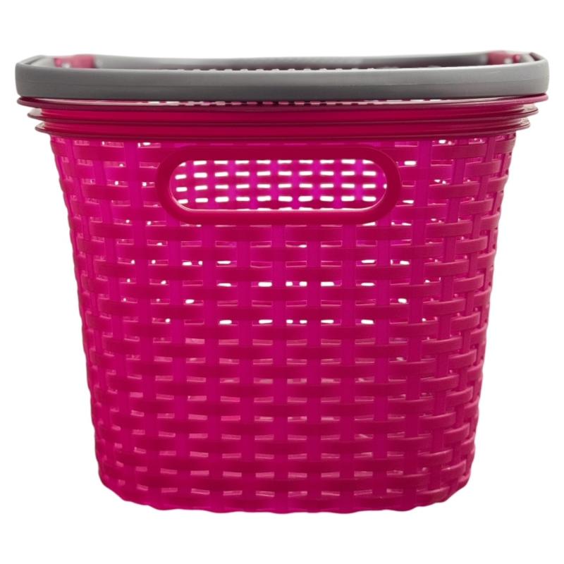 Rival Einkaufskorb Rattan 18 Liter mit Henkel - BEERE-ROSA