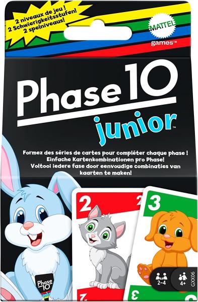 Mattel Games - Phase 10 Junior Kartenspiel, ab 4 Jahren