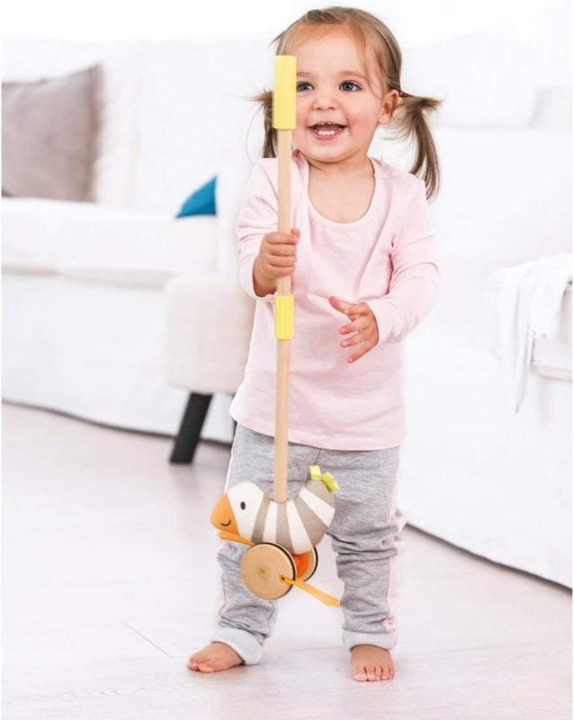Hape E8510 Schiebeente Elli, Schiebespielzeug, ab 12 Monaten, bunt