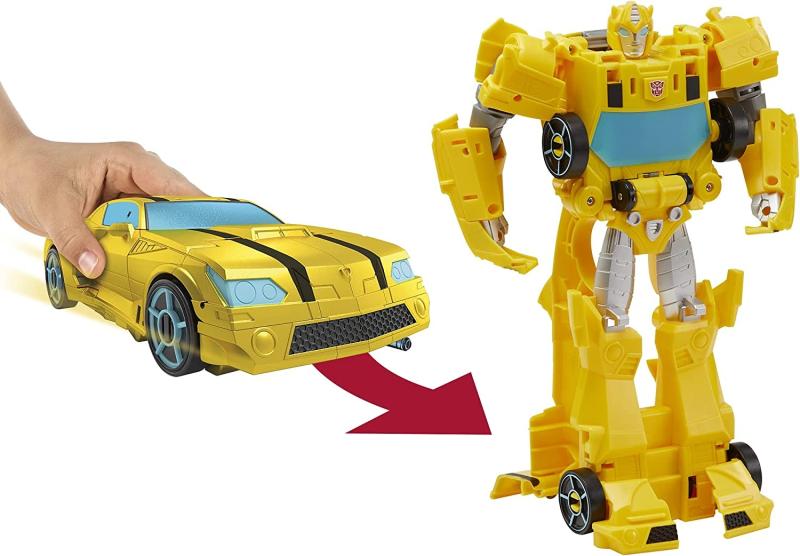 Transformers Spielzeug Bumblebee Cyberverse Adventures Roll N’ Change BUMBLEBEE Action-Figur zum Anschieben, 25 cm