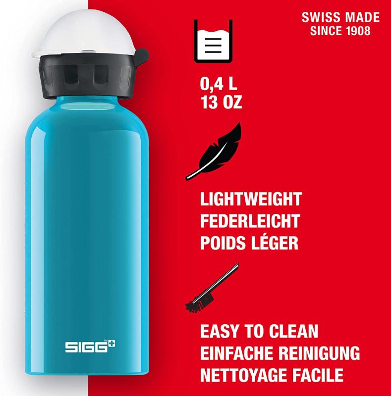 SIGG KBT Waterfall Kinder Trinkflasche aus Aluminium (0.4 L) Türkis REAL + OTTO