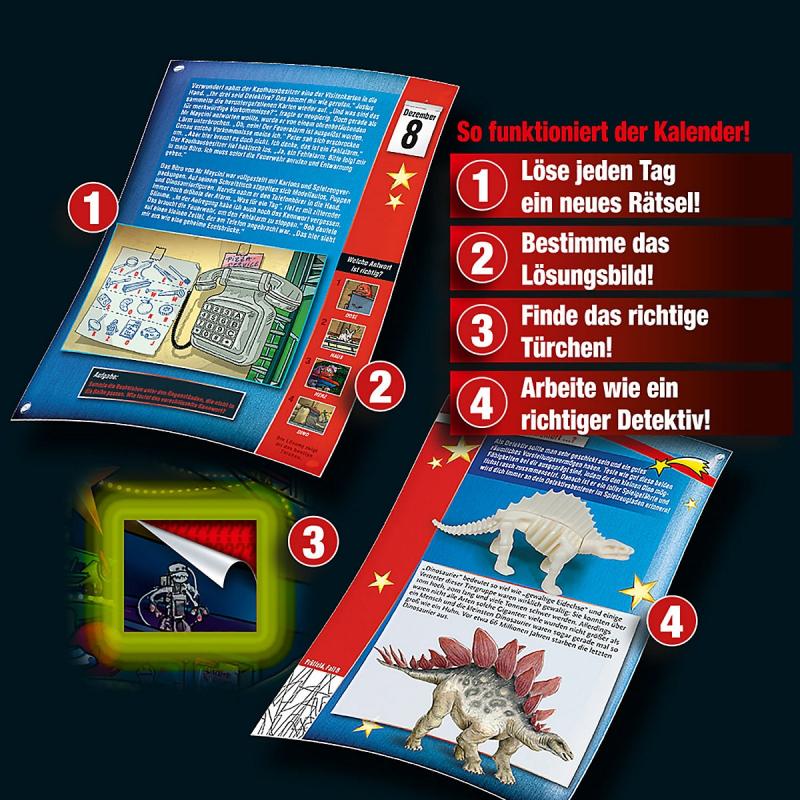 Kosmos Die drei ?????? Adventskalender - Dinosaurier VERPACKUNGSSCHADEN