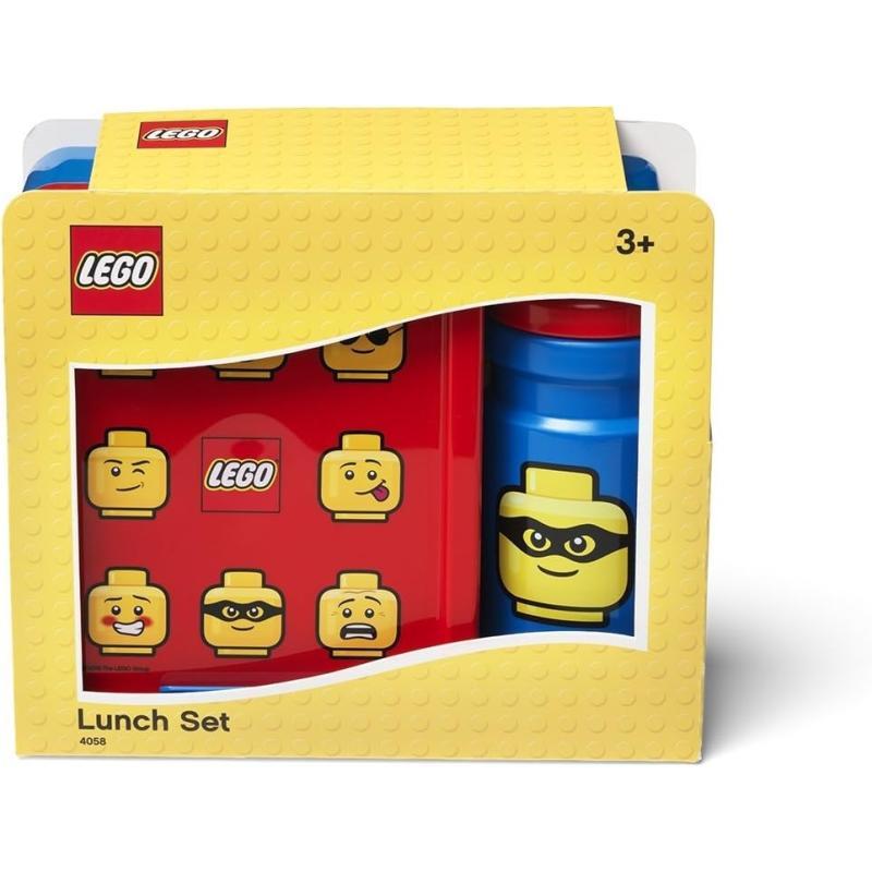 LEGO® Lunch-Set Classic Panier-Repas ICONIC SMILY -Trinkflasche + Brotdose  - Rot / Blau
