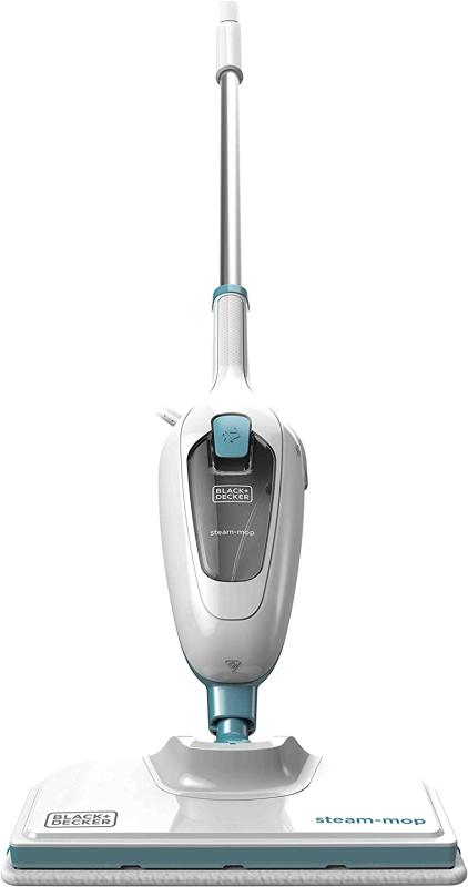 Black+Decker FSM13E1 Dampfbesen Steam Mop, Basic  Weiss