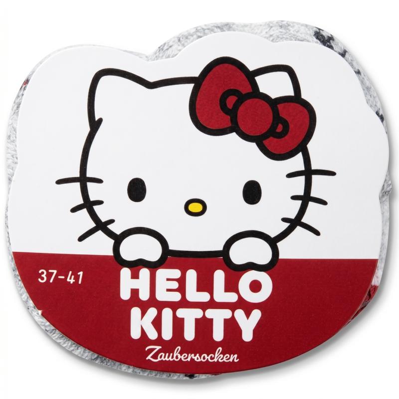 HELLO KITTY 1 Paar Damen Zaubersocken Grau 37-41