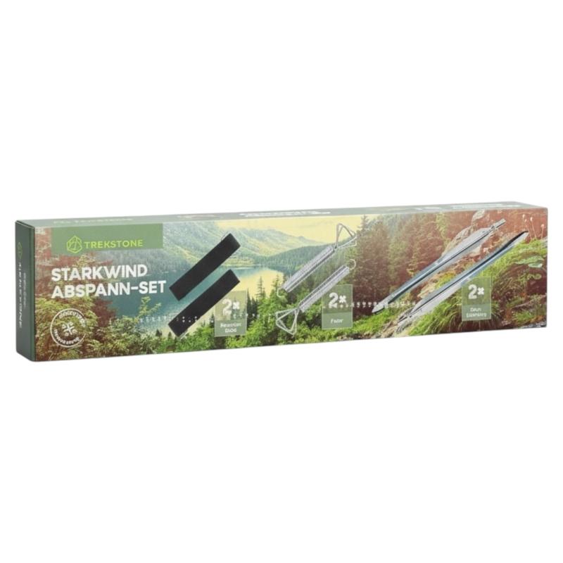 Trekstone Starkwind Sturm ABSPANN-SET, ideal für Camping- & Outdooraktivitäten