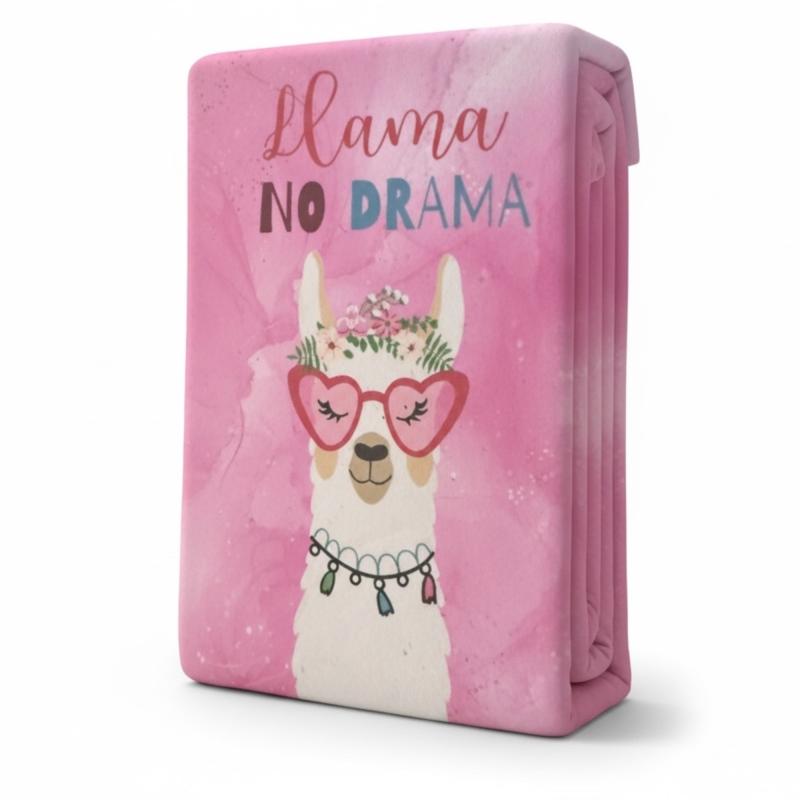 Home Ideas Wohndecke mit Tiermotiv Größe ca. 150 x 200 cm Rosa - LAMA No Drama