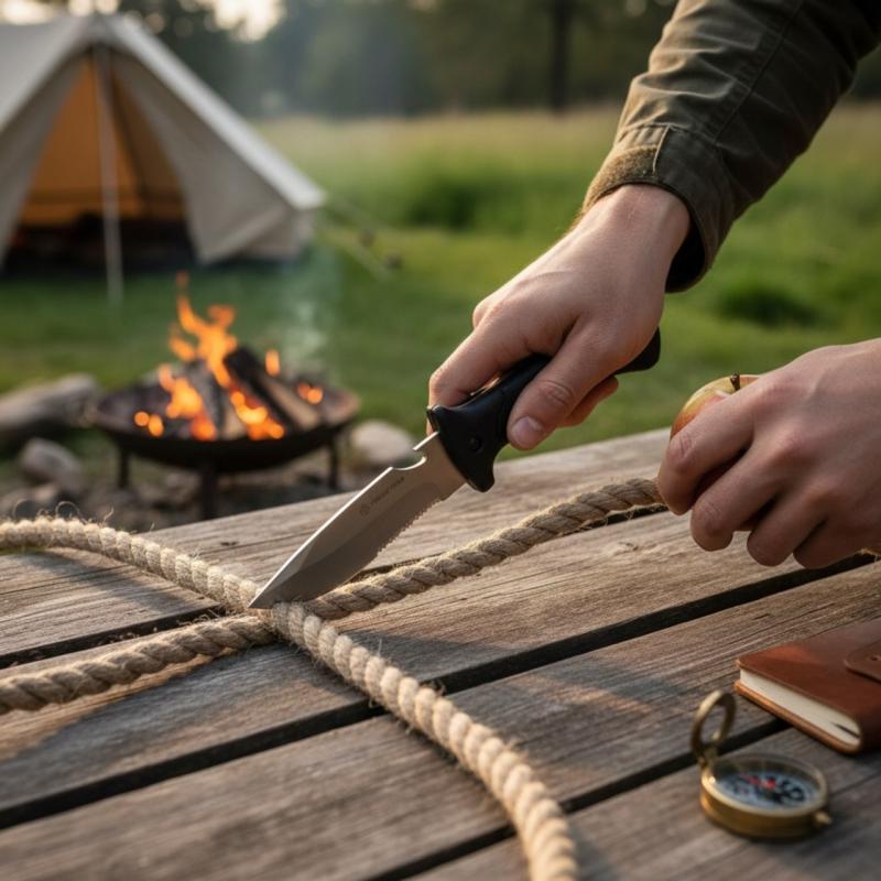 Trekstone CAMPING-MESSER, Klingenlänge ca. 11,5 cm - inkl.Aufbewahrungstasche