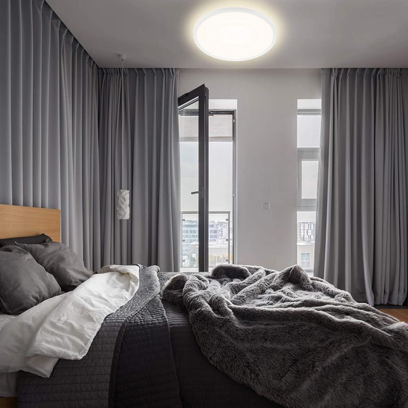 Brilo LED Panel, Deckenleuchte 22 Watt, 3.000 Lumen, 4.000 Kelvin, Weiß, Rund, Ø 42cm,