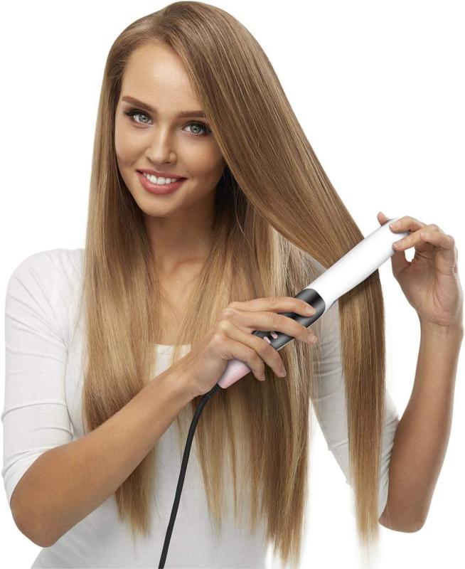 MAXXMEE Hairstyler Curl & Straight | 3in1 Hair Styler mit geschwungenen Stylingplatten |LED-Display [weiß/rosegold]