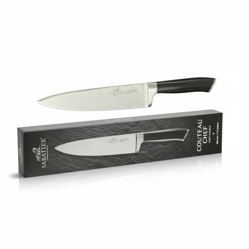 SABATIER Couteau Chef's - Kochmesser - Klingenlänge: 20 cm Edelstahl/schwarz