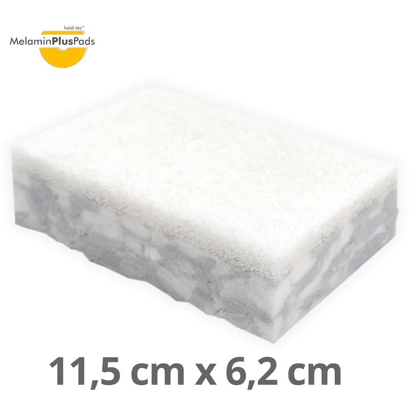 haid-tec Melamin Schmutzradierer 6 Stück, Radierschwamm mit Scheuervlies 11,5 cm lang 6,2 cm breit 3 cm dick