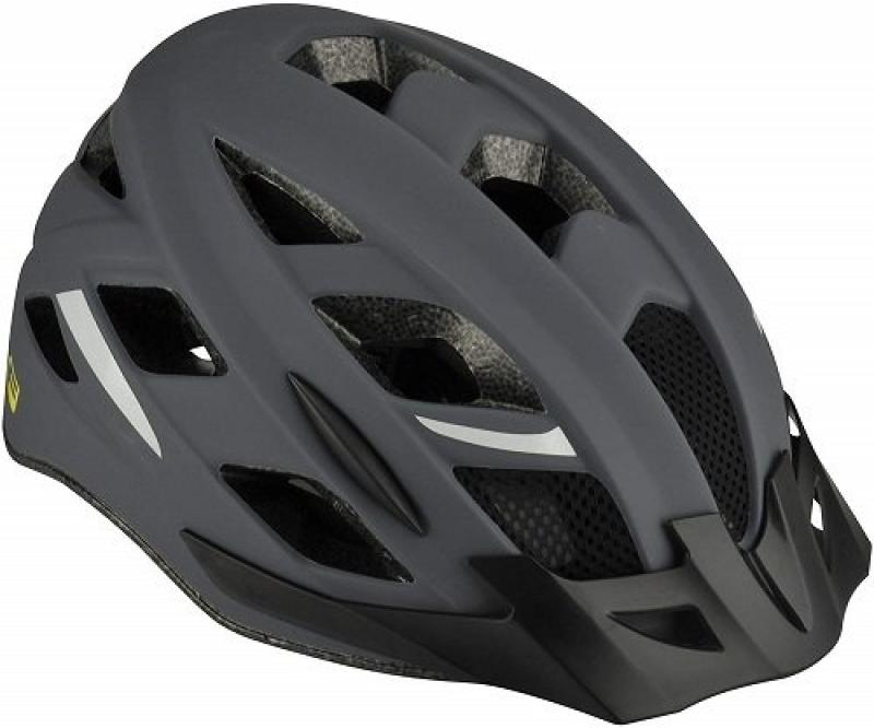 FISCHER Erwachsene Fahrradhelm, Radhelm, Cityhelm Shadow, S/M, 54-59cm, schwarz, mit beleuchtetem Innenring-System