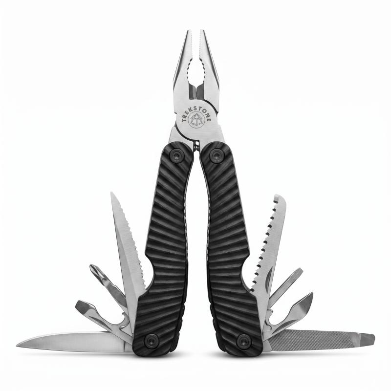Trekstone 3in1 CAMPING-MULTIFUNKTIONSZANGE, 15 Funktionen - inkl. Aufbewahrungstasche