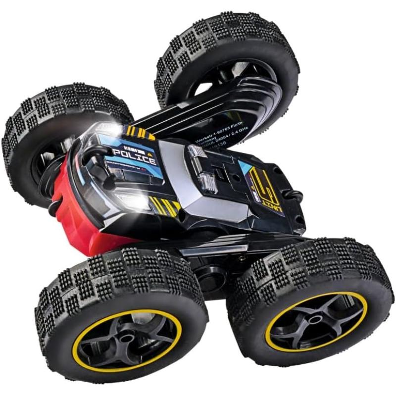 Dickie Toys - RC Tumbling Flippy, ferngesteuertes Spielzeugauto, Rotations und Flip Funktion ROT-SCHWARZ
