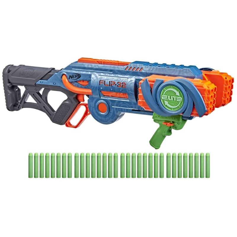 Nerf Elite 2.0 Flipshots Flip-32 Blaster, 32 Dart-Läufe für doppelte Feuerkraft AUSSTELLUNGSSTÜCK