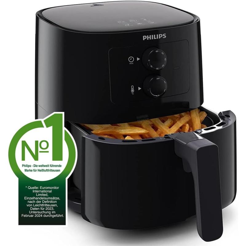PHILIPS HD9200/90 Airfryer Ölfreie Fritteuse  4,1 Liter 0,8kg  - Schwarz