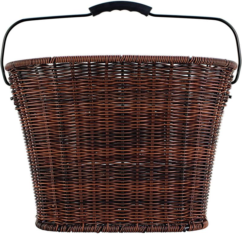 Prophete Fahrradkorb City Rattan-Optik, inkl. E-BIKE Halter, 34x26x25cm