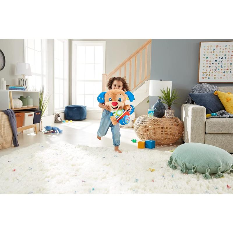 Mattel HCJ15 - Fisher-Price - Plüschfigur mit Licht und Sound, 40cm, Lernspaß Riesen-Hündchen