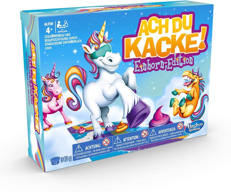 Hasbro Ach du Kacke: Einhorn-Edition, lustiges Kinderspiel