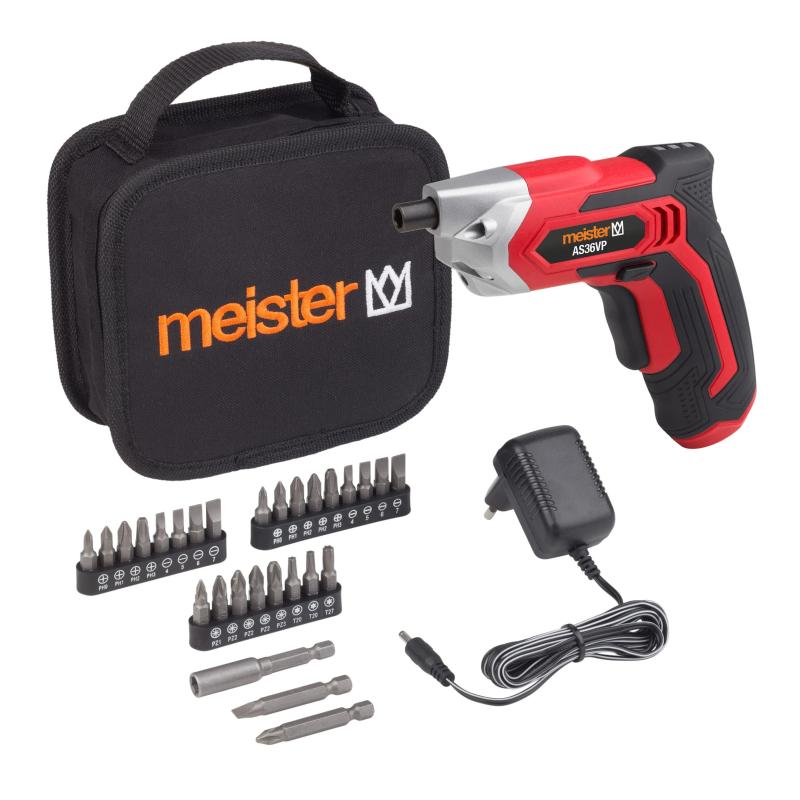 Meister 3,6V Akku-Schrauber inkl. Tasche & Bit Satz