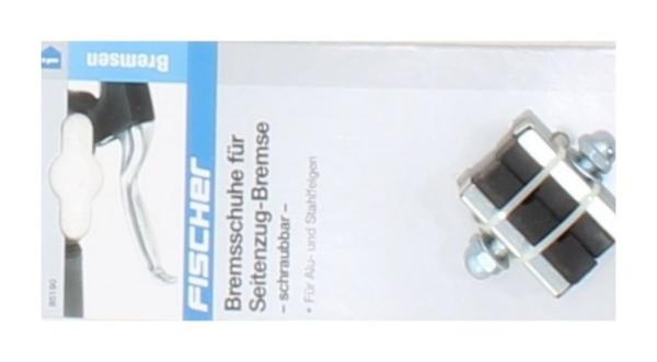 Fischer Erwachsene Schraubb Alu Bremsschuh, Schwarz, one size 