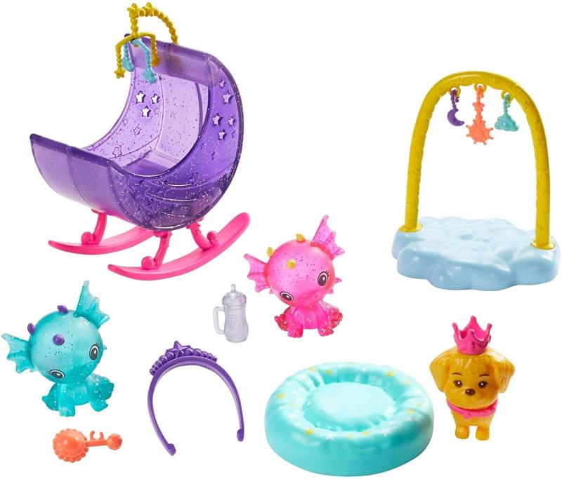 Barbie GJK51 - Dreamtopia Drachen Kindergarten Spielset mit Prinzessin