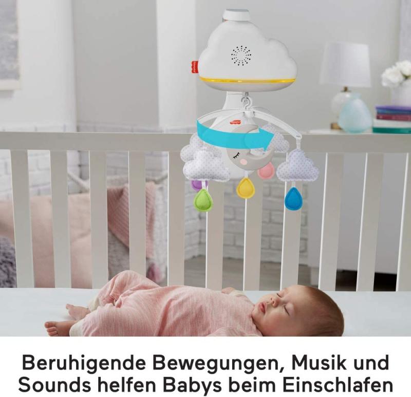 Fisher-Price GRP99 - Traumhaftes WolkenMobile und Spieluhr mit Geräuschsensor